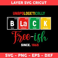 Unapologetically Black Free Ish Since 1865 Svg, Juneteenth 1865 Svg, Juneteenth Svg, Black History Svg - Digital File