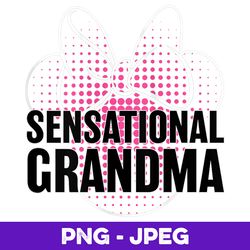 Womens Disney Mickey And Friends Sensational Grandma V2 , PNG Design, PNG Instant Download