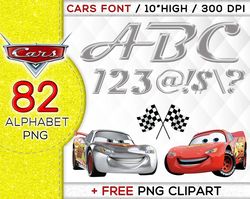 cars alphabet bundle png, cars font png, cars png, cars sticker png