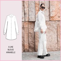 pattern - a line blouse annabelle - thisiskachi