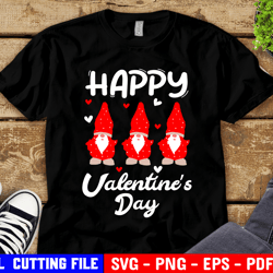 Valentine Gnomes Svg, Kids Valentine Day Svg, Valentine Day Shirt Svg, Boy Valentine Svg File For Cricut & Silhouette