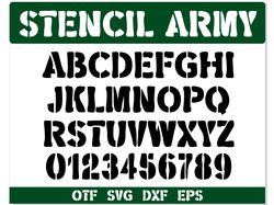 Army Stencil Font OTF, Stencil Font svg Cricut, Stencil Military Font svg, Stencil letters svg, Army font svg Cricut