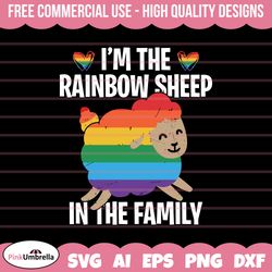 I'm The Rainbow Sheep svg, Human Rights Svg, LGBTQ Svg, Gay Pride Svg, Pride Ally Png, Equality Svg, LGBTQ Pride Svg, Lg