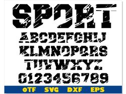 Sport Distressed Font otf, College font svg, Varsity font svg, Distressed font svg Cricut, Varsity College letters