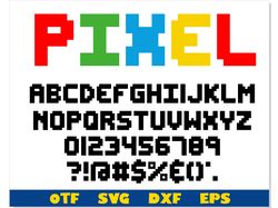Pixel font svg, Pixel font ttf, Pixel font otf, Arcade Game Font svg, Arcade Game Font ttf, Game font svg, Gamer font