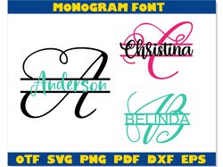 Split Monogram Font svg otf, Split Monogram svg, Split Monogram png, Split Calligraphy Monogram font svg, Split Monogram