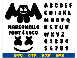 DJ Marshmello Font & Logo | Dj Marshmello font otf, Marshmello font svg, Dj Marshmello Logo svg, Marshmello svg cricut,