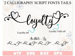 Loyalty Font with Hearts | Font with Tails, Cursive Font, Valentines Day Font, Script Font, Valentine font, Cute font