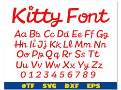 hello kitty font otf, hello kitty font svg, hello kitty letters svg file for cricut, children font svg, kids fonts svg