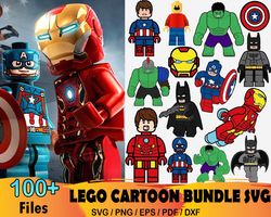 100 Lego Cartoon Bundle Svg, Lego Svg, Lego Marvel Svg