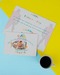 Printable Canva Father's Day Card, Happy Father's Day to my hero
