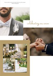 digital wedding photo album, canva template | photo scrapbook | editable, customizable, downloadable