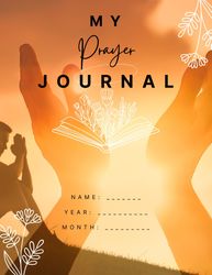 Prayer Journal, Editable PDF with yearly, monthly, weekly and daily reflections