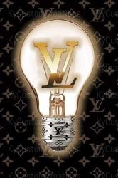 Louis Vuitton Light Bulb PNG Tumbler Wrap Digital Designer Download