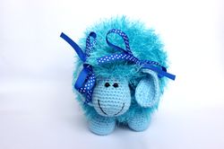 Children pillow toy lamb gift, interior pillow toy sheep for kids room, blue sheep pillow