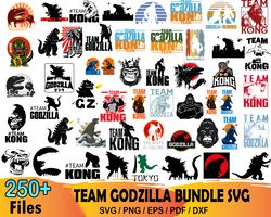 250 Team Godzilla Svg Bundle, Godzilla Svg, Kong Svg