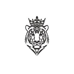 Tiger Embroidery Designs, Tiger With Crown Embroidery Designs, Tiger Head, Machine Embroidery Files, Digital Download