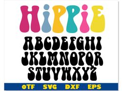 Hippie Font OTF, Hippie Font svg Cricut, Retro Font svg, 70s font, 80s font, Hippie letters svg Cricut, Hippie shirt svg