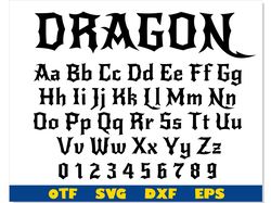 Dragon Font otf, Dragon Font svg, Dragon letters svg, Tattoo font svg, Dragon shirt svg, Dragon Alphabet svg, Dragon svg