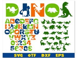 Dinosaur Font Bundle, Dinosaur Font TTF, Dinosaur Font SVG Cricut, Dinosaur SVG, Dinosaur letters svg, Dino Font svg