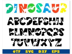 Dinosaur Font otf, Dinosaur Font svg, Kids Fonts, Childrens Font, Boys Fonts, Dinosaur svg Cricut, Baby Child Font svg