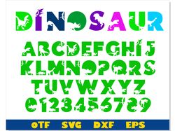 Dinosaur Font otf, Dinosaur Font SVG Cricut, Dino Font, Baby Font svg, Dinosaur Birthday svg, Dinosaur letters svg