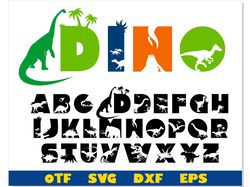 Dinosaur Font otf, Dinosaur letters font SVG Cricut, Dinosaur name svg, Dinosaur birthday svg Boys Font, Baby Child Font