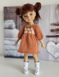 Clothes for doll. Peach dress for Ruby Red (37 cm/14,5")