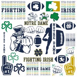 Leprechaun Svg Fighting Vector Football Notre Dame Bundle Irish Team Logo Sticker Png Pdf Dxf Eps Design Digital Clipart