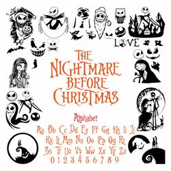 Jack and Sally Svg Nightmare Vector Before Christmas Bundle Halloween Stickers Png Pdf Dxf Eps Design Digital Clipart