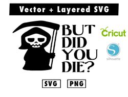BUT DID YOU DIE svg and png files for cricut machine , anime svg , manga svg , Goku svg