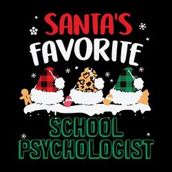 Christmas Santa's Favorite School Psychologist Costume Santa Christmas, Christmas Svg, silhouette svg fies