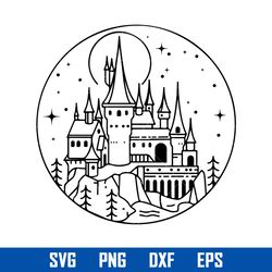 Hogwarts Svg, Hogwarts Castle Svg, Magic Wizard Svg, Harry Potter Svg, Png Dxf Eps File