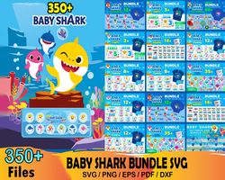 350 baby shark svg bundle, cartoon svg, baby shark svg, cartoon svg, baby shark svg, shark family svg, baby shark themed