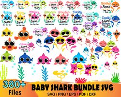 380 baby shark bundle svg, cartoon svg, baby shark svg, cartoon svg, baby shark svg, baby shark themed, baby shark party