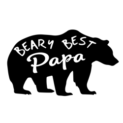 Beary Best Papa Svg, Fathers Day Svg, Papa Svg, Best Papa Svg, Beary Papa Svg, Bear Papa Svg, Dad Svg, Best Dad Svg, Bea