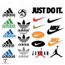 Popular Sport Brands Logo Bundle Svg, Trending Svg, Sport Svg, Adidas Svg, Nike Svg, Jordan Svg, Sport Brands Svg,