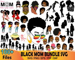 Black Mom Svg Bundle, Afro Mom Svg, Momlife Svg