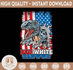 Red White RAWR Png,PDF 4th of July Dinosaur png, sublimation design download, 4th July png, kids shirts, Patriotic shirt