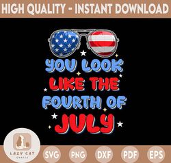 4th Of July Png, You Look Like The 4th of July Svg, Funny 4th Of July Png, Fourth of July Sunglasses Png