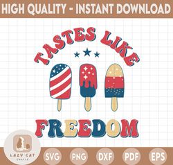 Tastes Like Freedom 4th of July SVG, Cream Flag 4th Of July SVG, America Cream Svg, America Flag Svg, Star Svg