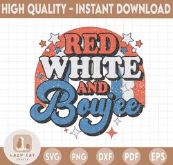 Retro Red White and Boujee PNG, Boujee Sublimation, 4th of July PNG, Fourth of July Sublimation, Sublimation design down