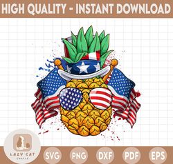 Patriotic Pineapple Sunglasses Sublimation Design | America Pineapple Sublimation PNG | Digital Download | Printable Art