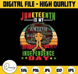 Juneteenth Is My Independence Day Png Sublimation Design, Juneteenth Celebrating 1865 Png, Emancipation Day Png, Afro Pn
