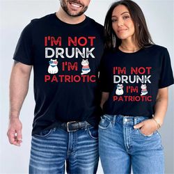 4th Of July Shirt, I'm Not Drunk Tee, Patriotic Shirt, Cats 4th July shirt, Independence Holiday, 4th Of July Gift, 4th