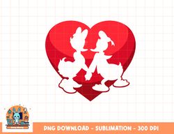 Disney Donald and Daisy Duck Valentine s Day Heart png, sublimation, digital download