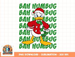Disney Donald Duck Bah Humbug Christmas Text Stack png, sublimation, digital download