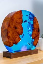 Night light, Deep blue sea, Treasure, Home decor, Corals and marine life, Free Diving, Kids gifts, Winter gifts,Desk lam