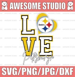 Steelers Love Svg, NFL Svg, Pittsburgh Steelers Svg, Football Svg, Sport Svg, Love Football Svg, NFL Teams, NFL Svg, Foo
