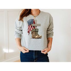 Memorial Day Sweatshirt, Land Of The Free Because Of The Brave America Sweatshirt, Fourth Of July T-Shirt, 4th July Shir